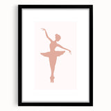 Ballet Dancer Silhouette Framed Print - Girls Bedroom Art
