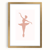 Ballet Dancer Silhouette Framed Print - Girls Bedroom Art