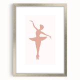 Ballet Dancer Silhouette Framed Print - Girls Bedroom Art