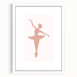 Ballet Dancer Silhouette Framed Print - Girls Bedroom Art