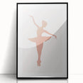 Ballet Dancer Silhouette Framed Print - Girls Bedroom Art