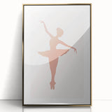 Ballet Dancer Silhouette Framed Print - Girls Bedroom Art