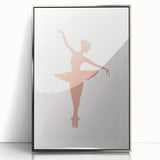 Ballet Dancer Silhouette Framed Print - Girls Bedroom Art