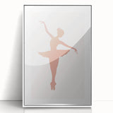 Ballet Dancer Silhouette Framed Print - Girls Bedroom Art