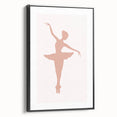 Ballet Dancer Silhouette Framed Print - Girls Bedroom Art