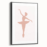 Ballet Dancer Silhouette Framed Print - Girls Bedroom Art