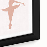 Ballet Dancer Silhouette Framed Print - Girls Bedroom Art