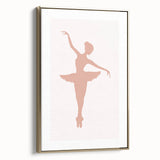 Ballet Dancer Silhouette Framed Print - Girls Bedroom Art