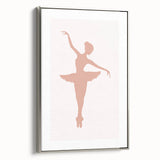 Ballet Dancer Silhouette Framed Print - Girls Bedroom Art