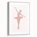 Ballet Dancer Silhouette Framed Print - Girls Bedroom Art