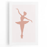 Ballet Dancer Silhouette Framed Print - Girls Bedroom Art