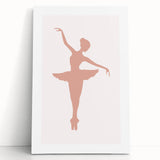 Ballet Dancer Silhouette Framed Print - Girls Bedroom Art