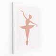 Ballet Dancer Silhouette Framed Print - Girls Bedroom Art