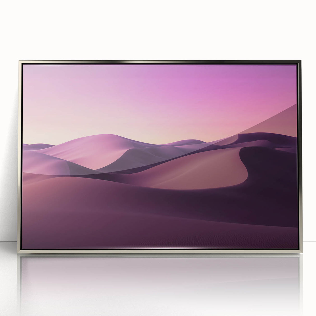 Framed acrylic artwork depicting a vibrant desert landscape with warm colors and intricate details, perfect for enhancing home decor and adding a touch of nature.