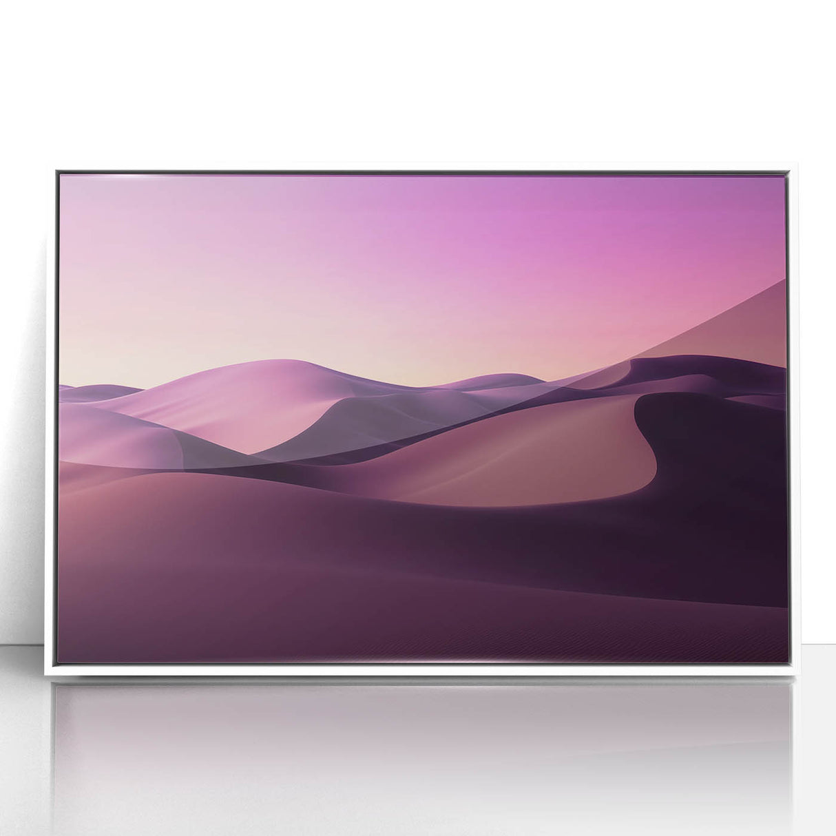 Framed acrylic artwork showcasing a vibrant desert landscape with warm earth tones, enhancing modern decor for a stylish and inviting atmosphere. Perfect for home or office settings.