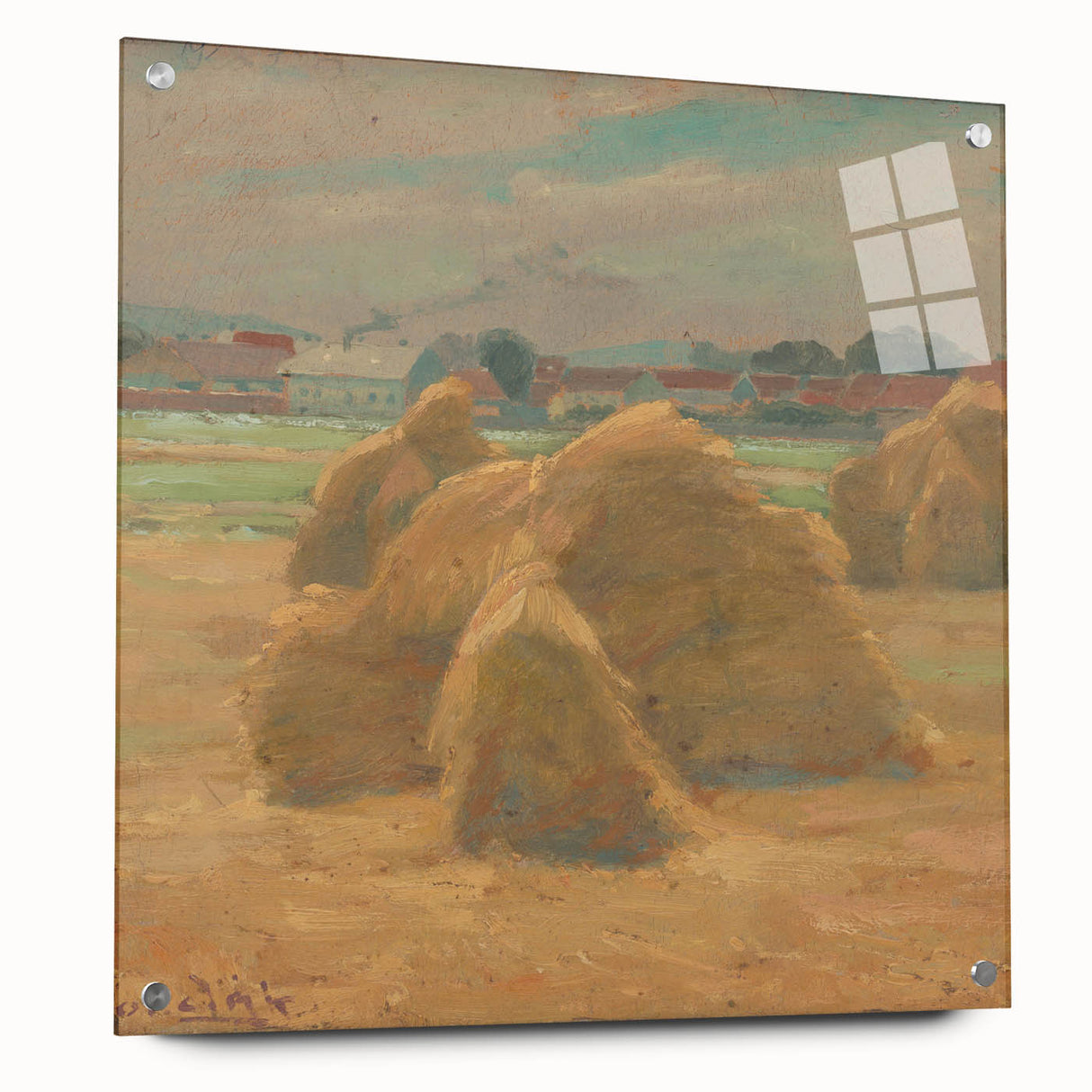Modern Wall Art - Rustic Harvest Landscape - Peaceful Farm Scene Print