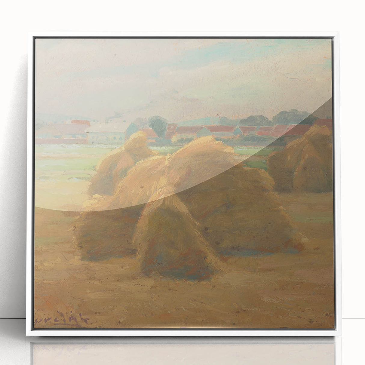Modern Wall Art - Rustic Harvest Landscape - Peaceful Farm Scene Print