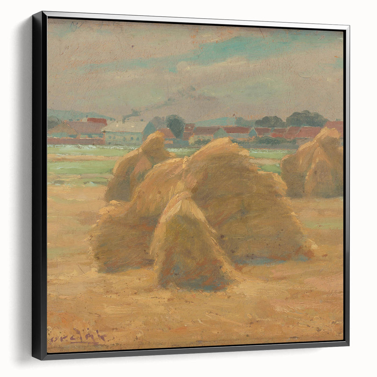 Modern Wall Art - Rustic Harvest Landscape - Peaceful Farm Scene Print