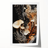 Extra large rolled canvas print featuring close-up of natural elements in muted earth tones, ideal for dining room wall art.