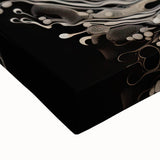 Large art canvas featuring a black and white landscape painting, ideal for bedroom wall decor.