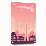 Vintage Rome Travel Poster - Explore Italy Retro Art Print