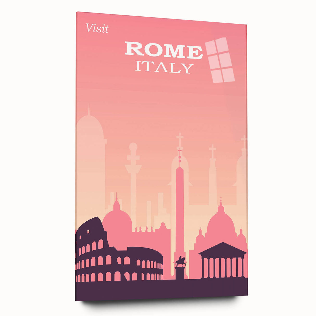 Vintage Rome Travel Poster - Explore Italy Retro Art Print