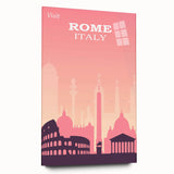 Vintage Rome Travel Poster - Explore Italy Retro Art Print