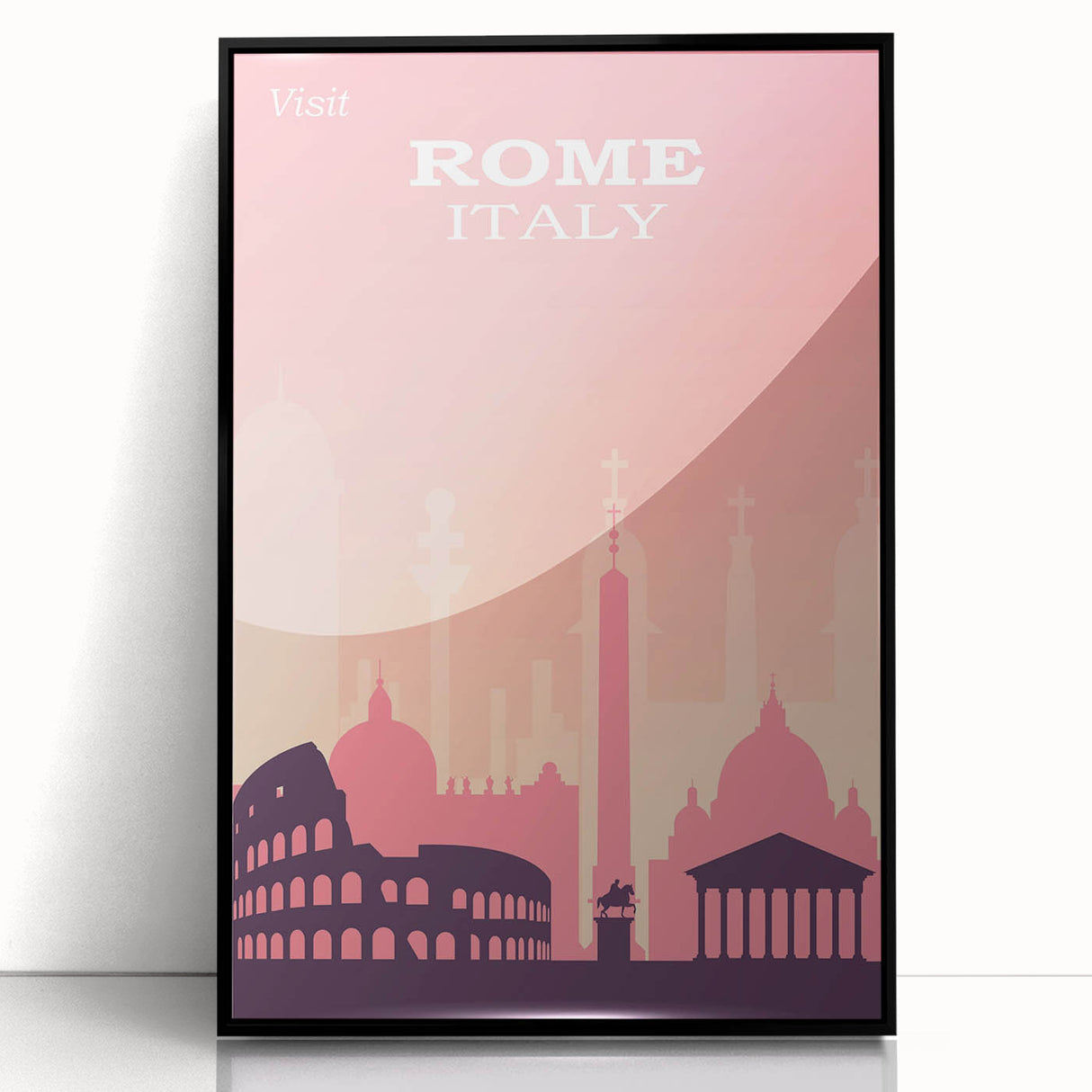 Vintage Rome Travel Poster - Explore Italy Retro Art Print