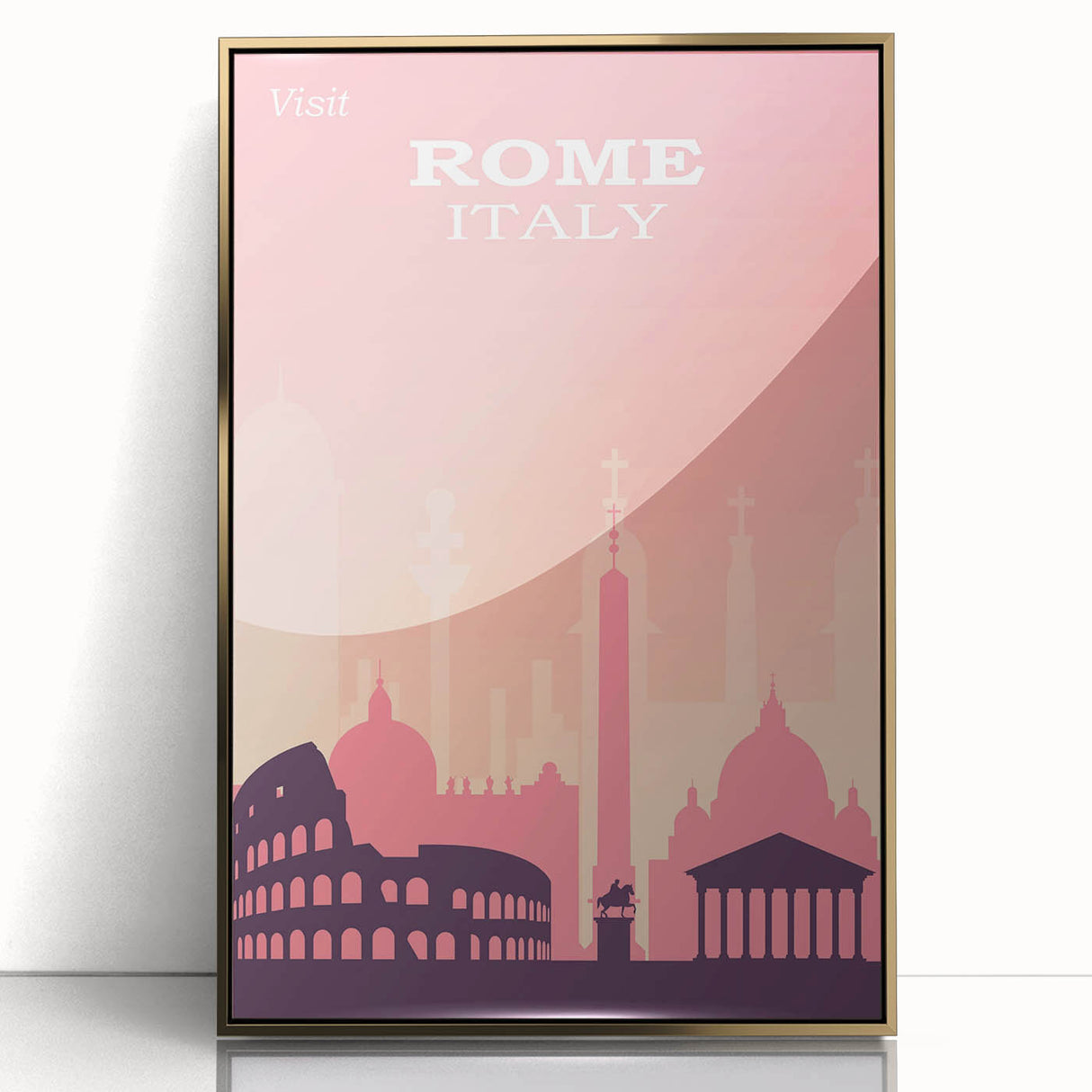 Vintage Rome Travel Poster - Explore Italy Retro Art Print