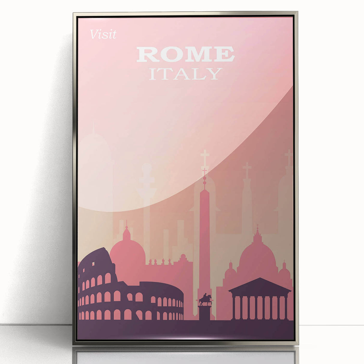 Vintage Rome Travel Poster - Explore Italy Retro Art Print