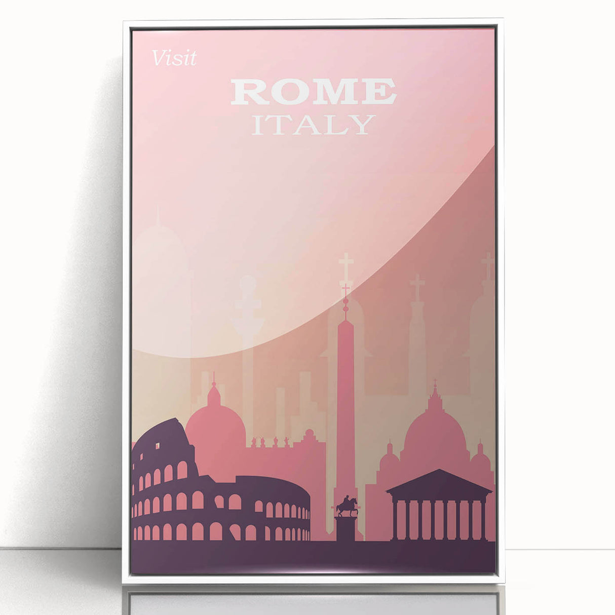Vintage Rome Travel Poster - Explore Italy Retro Art Print