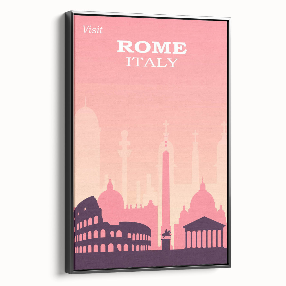 Vintage Rome Travel Poster - Explore Italy Retro Art Print