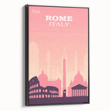 Vintage Rome Travel Poster - Explore Italy Retro Art Print