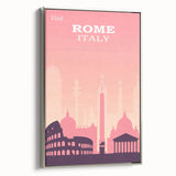 Vintage Rome Travel Poster - Explore Italy Retro Art Print