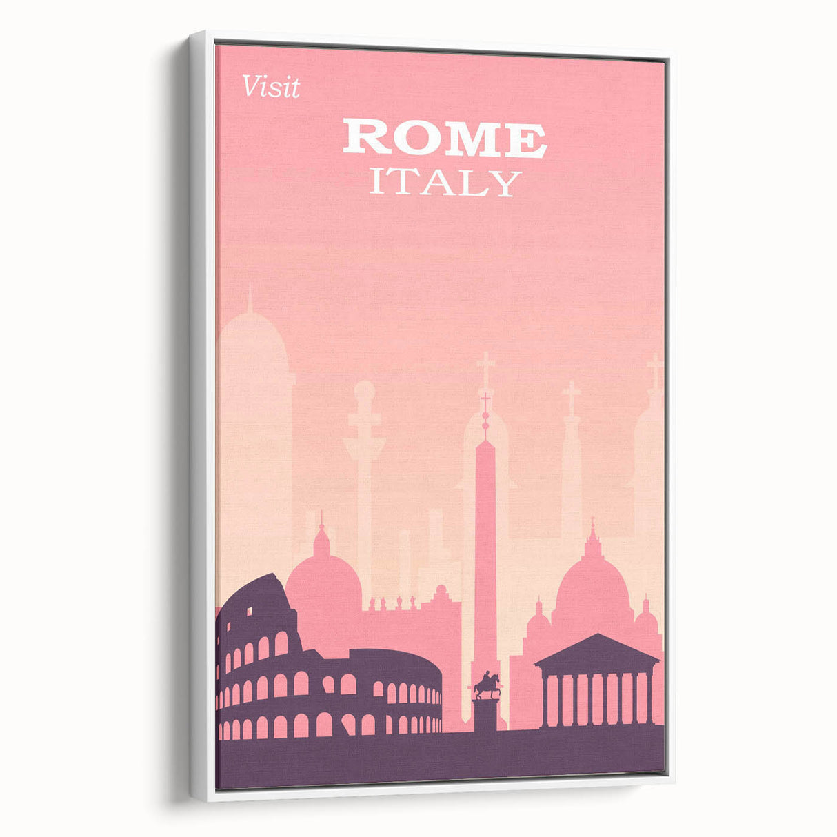 Vintage Rome Travel Poster - Explore Italy Retro Art Print