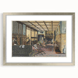 The Interior of Hall Place Realism Art Print - Henry Robertson Historic Scene