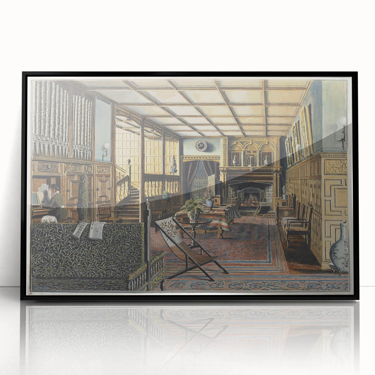 The Interior of Hall Place Realism Art Print - Henry Robertson Historic Scene