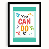 Kids' Room Educational Decor – You Can Do It Motivational Print