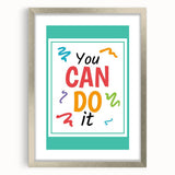 Kids' Room Educational Decor – You Can Do It Motivational Print