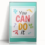 Kids' Room Educational Decor – You Can Do It Motivational Print