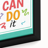 Kids' Room Educational Decor – You Can Do It Motivational Print