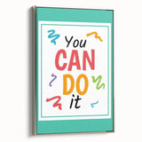 Kids' Room Educational Decor – You Can Do It Motivational Print