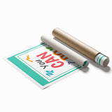 Kids' Room Educational Decor – You Can Do It Motivational Print