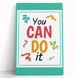 Kids' Room Educational Decor – You Can Do It Motivational Print