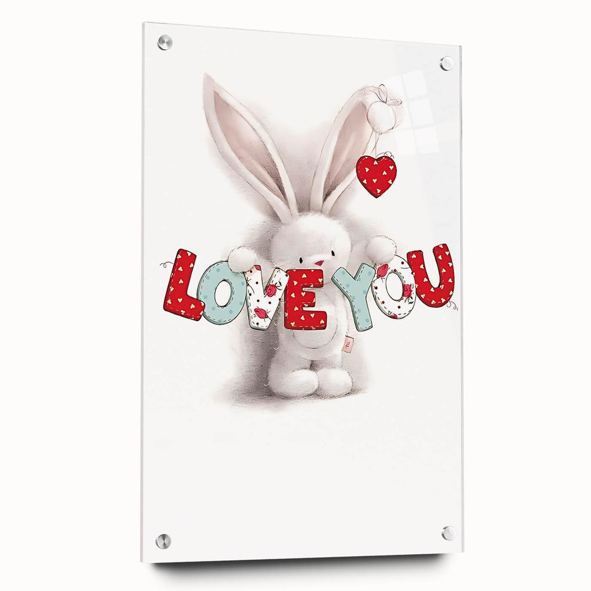 Love You Bunny Nursery Wall Art – Baby Room & Kids Decor Print