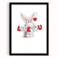 Love You Bunny Nursery Wall Art – Baby Room & Kids Decor Print
