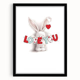 Love You Bunny Nursery Wall Art – Baby Room & Kids Decor Print