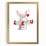 Love You Bunny Nursery Wall Art – Baby Room & Kids Decor Print