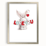 Love You Bunny Nursery Wall Art – Baby Room & Kids Decor Print