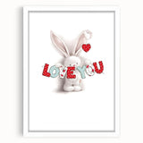 Love You Bunny Nursery Wall Art – Baby Room & Kids Decor Print